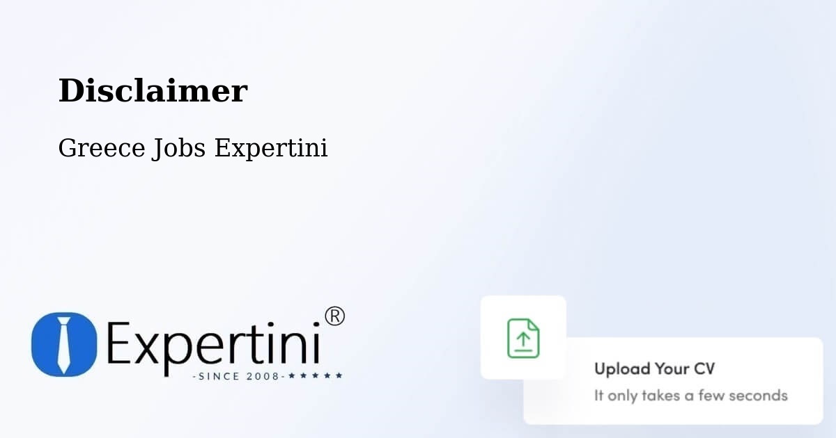 Disclaimer – Nerokoúros - Greece Jobs Expertini